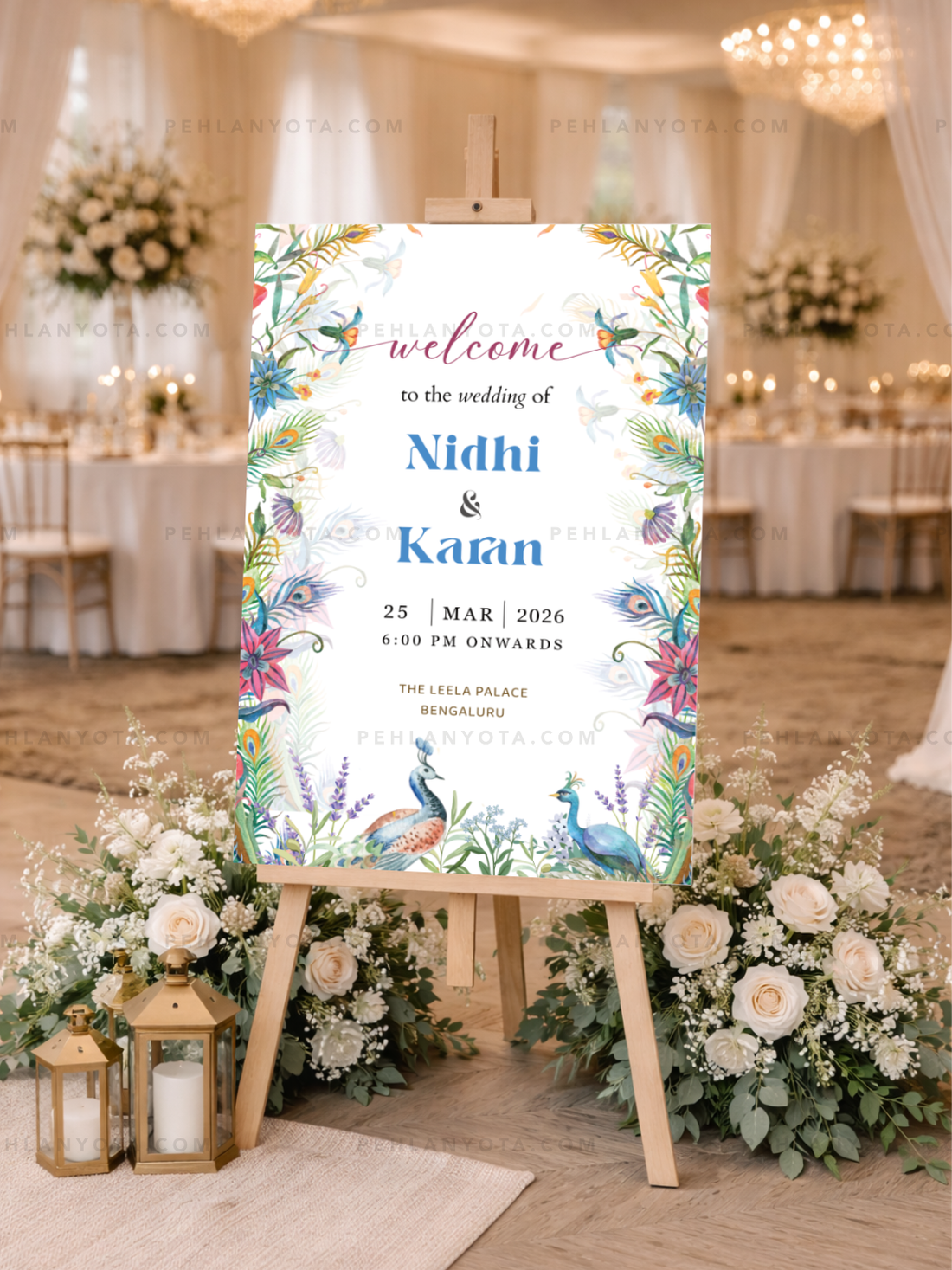 Welcome Board 004 | Wedding Welcome Board Event Sign for All Events