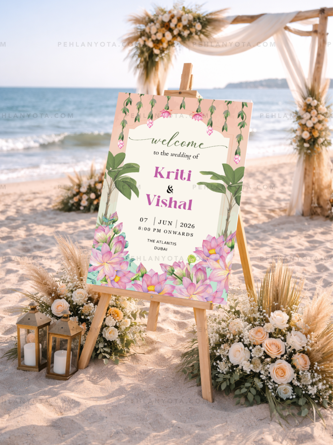 Welcome Board 007 | Wedding Welcome Board Event Sign for All Events