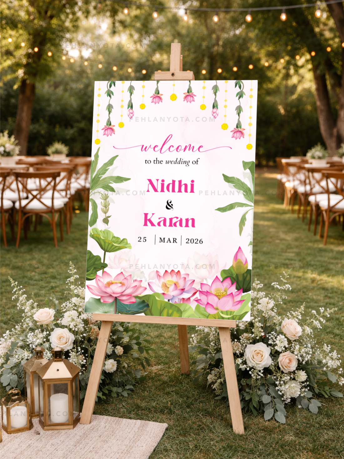 Welcome Board 020 | Wedding Welcome Board Event Sign for All Events